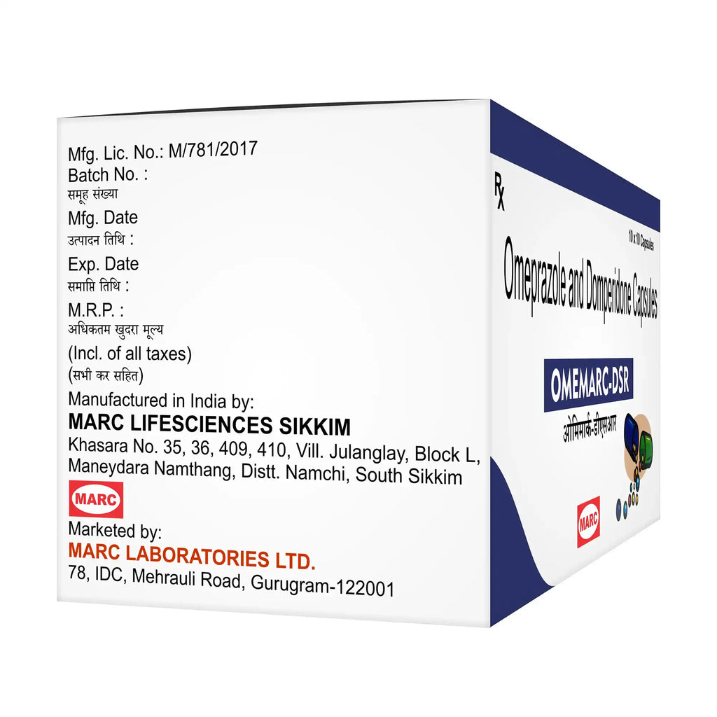 Omemarc DSR Omeprazole & Domperidone Capsule – Acidity, Nausea & GERD Relief