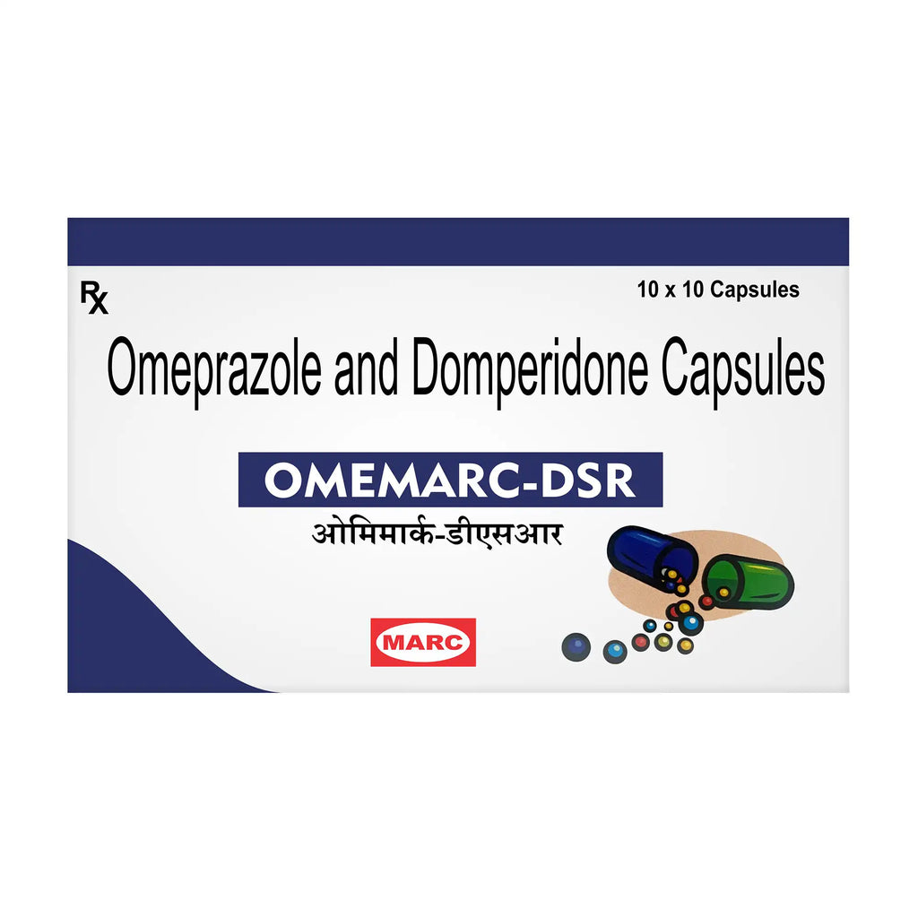 Omemarc DSR Omeprazole & Domperidone Capsule – Acidity, Nausea & GERD Relief