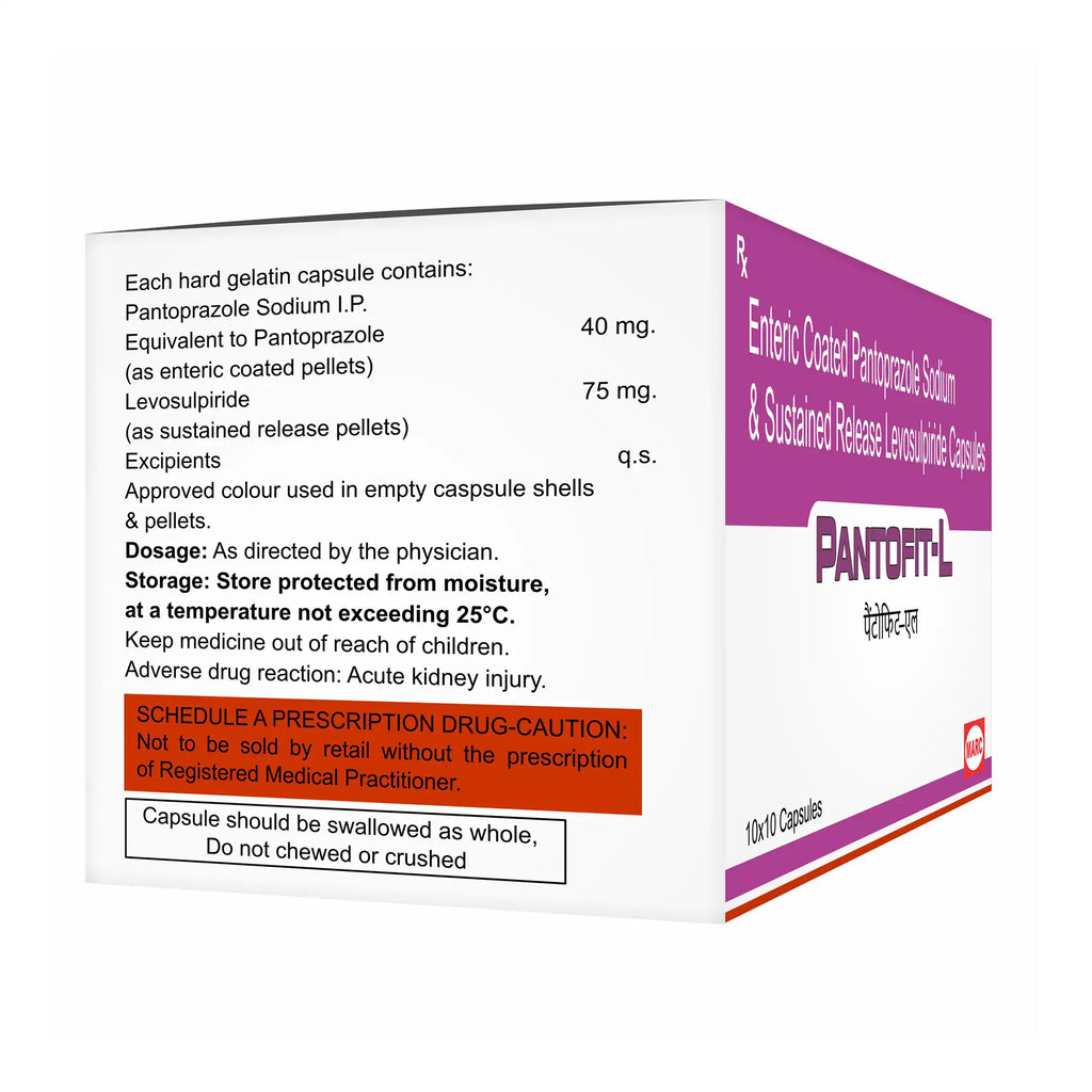 Pantofit-L Pantoprazole & Levosulpiride Capsule – Acidity, GERD & Functional Dyspepsia Relief