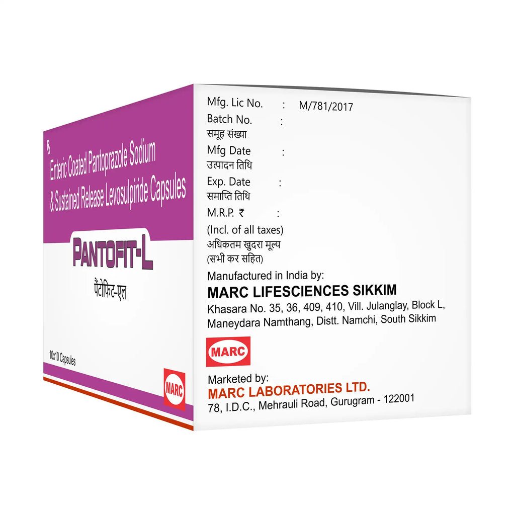 Pantofit-L Pantoprazole & Levosulpiride Capsule – Acidity, GERD & Functional Dyspepsia Relief