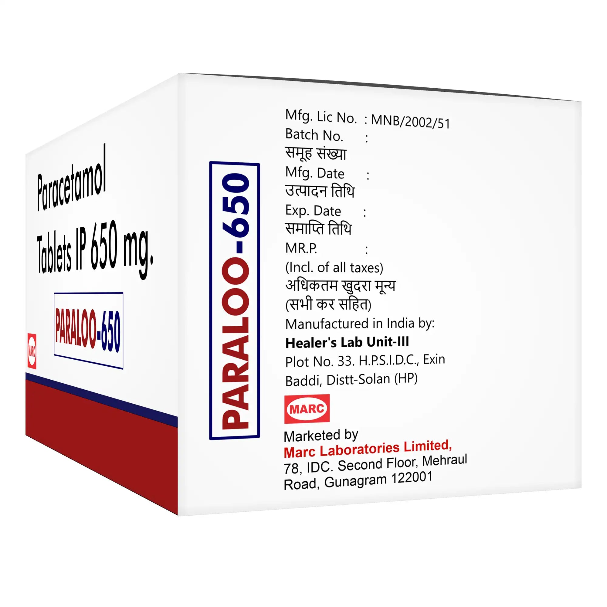 Paraloo-650 Paracetamol 650mg Tablet – Stronger Fever & Pain Relief for Adults