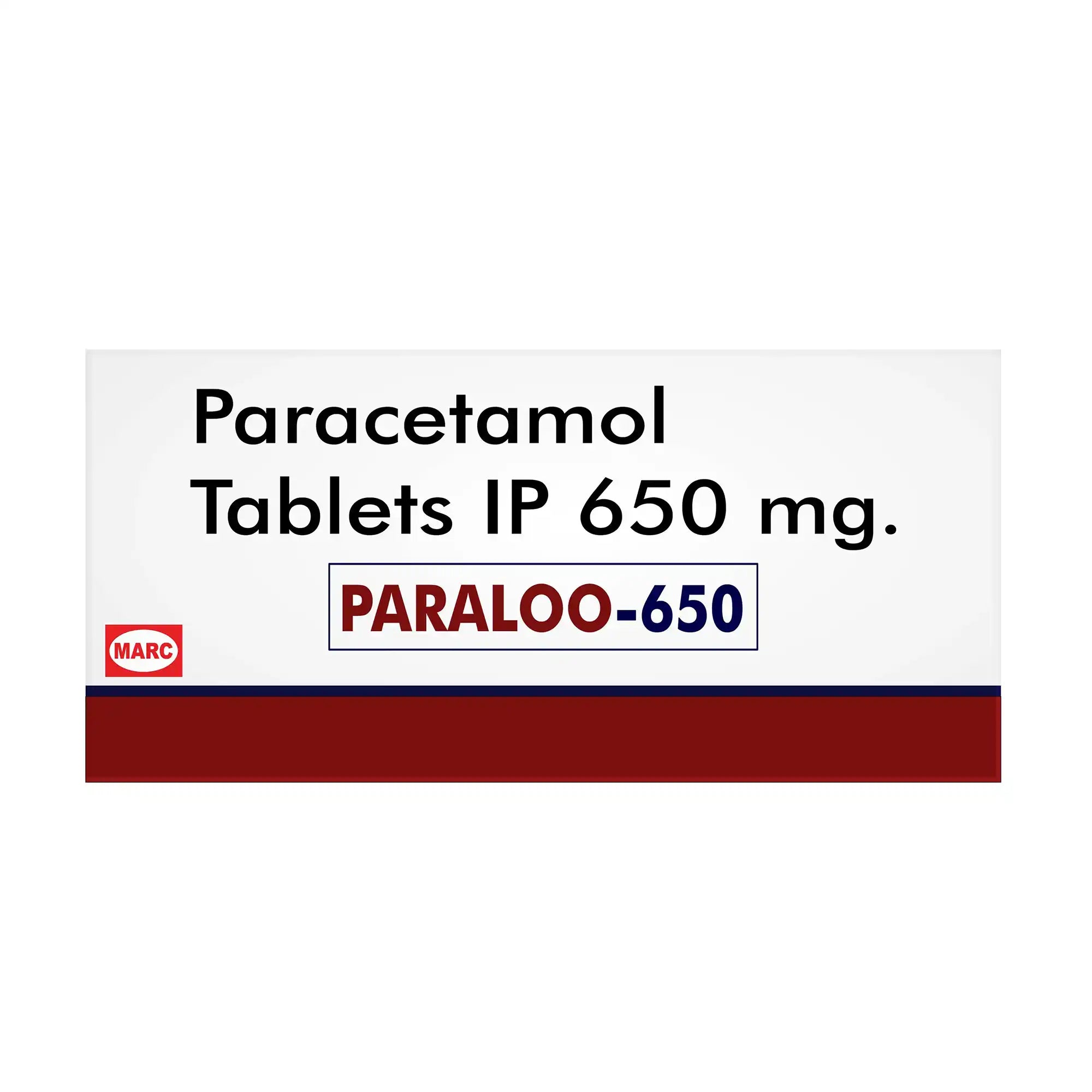 Paraloo-650 Paracetamol 650mg Tablet – Stronger Fever & Pain Relief for Adults