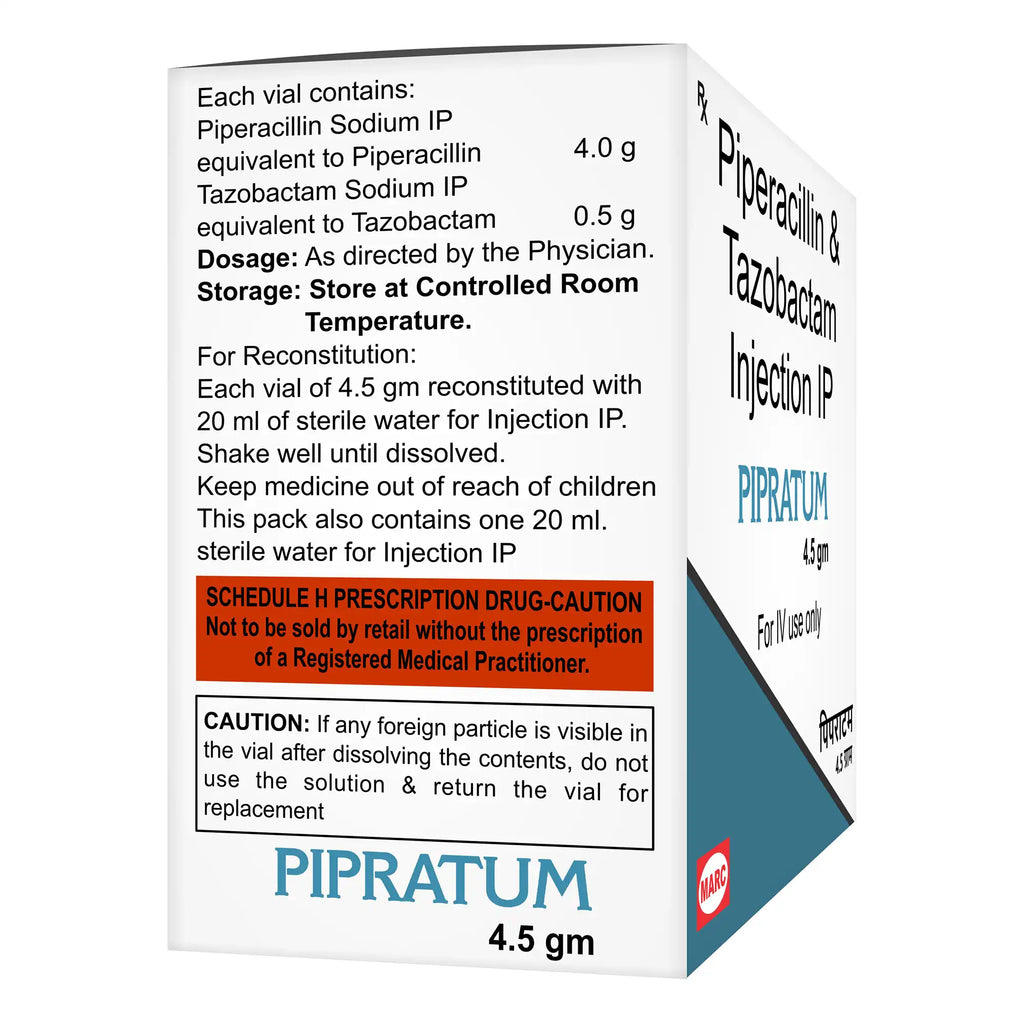 Pipratum Piperacillin & Tazobactam Injection – Hospital-Grade Antibiotic for Severe Infections