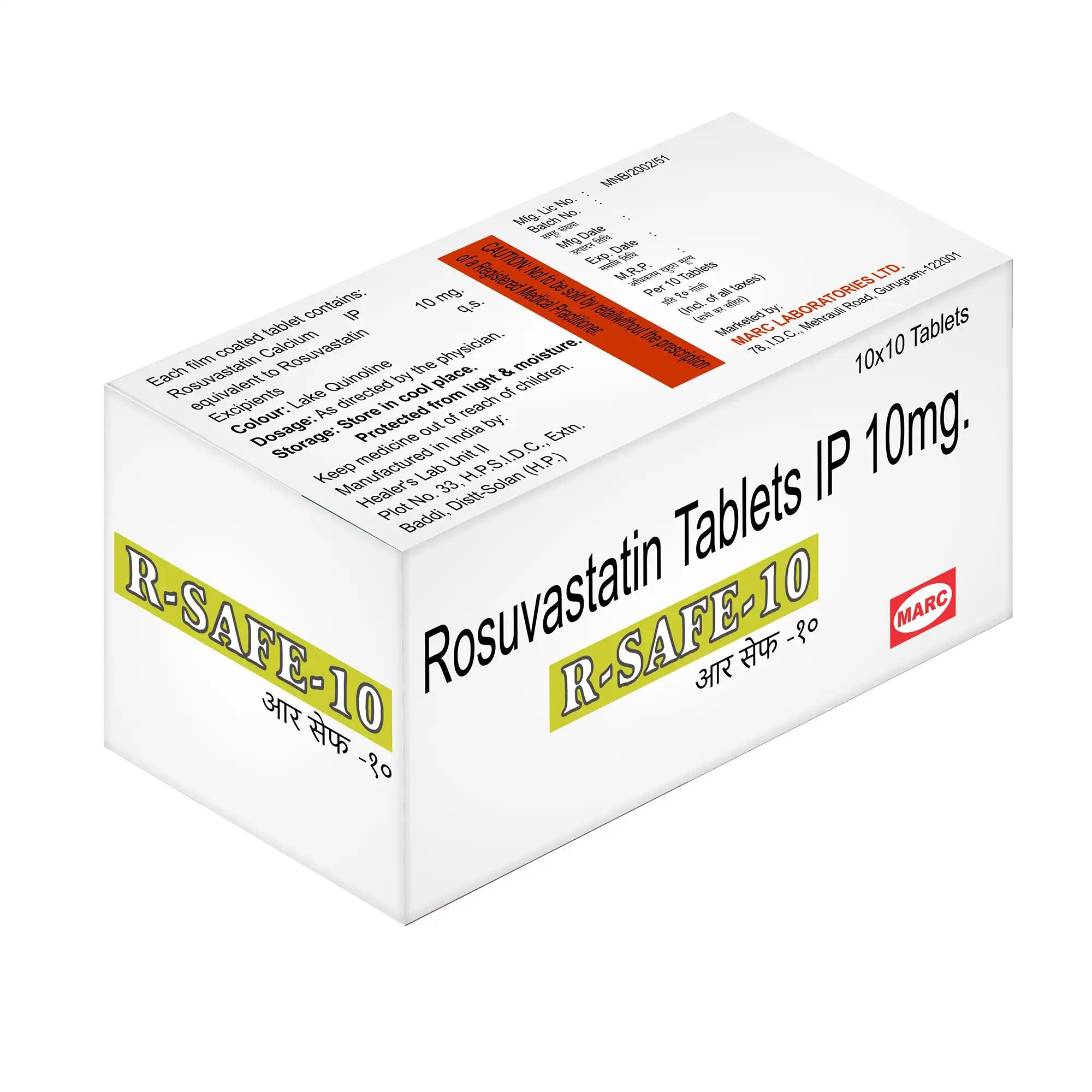 R-Safe 10 Rosuvastatin Tablet – Cholesterol & Heart Health Management