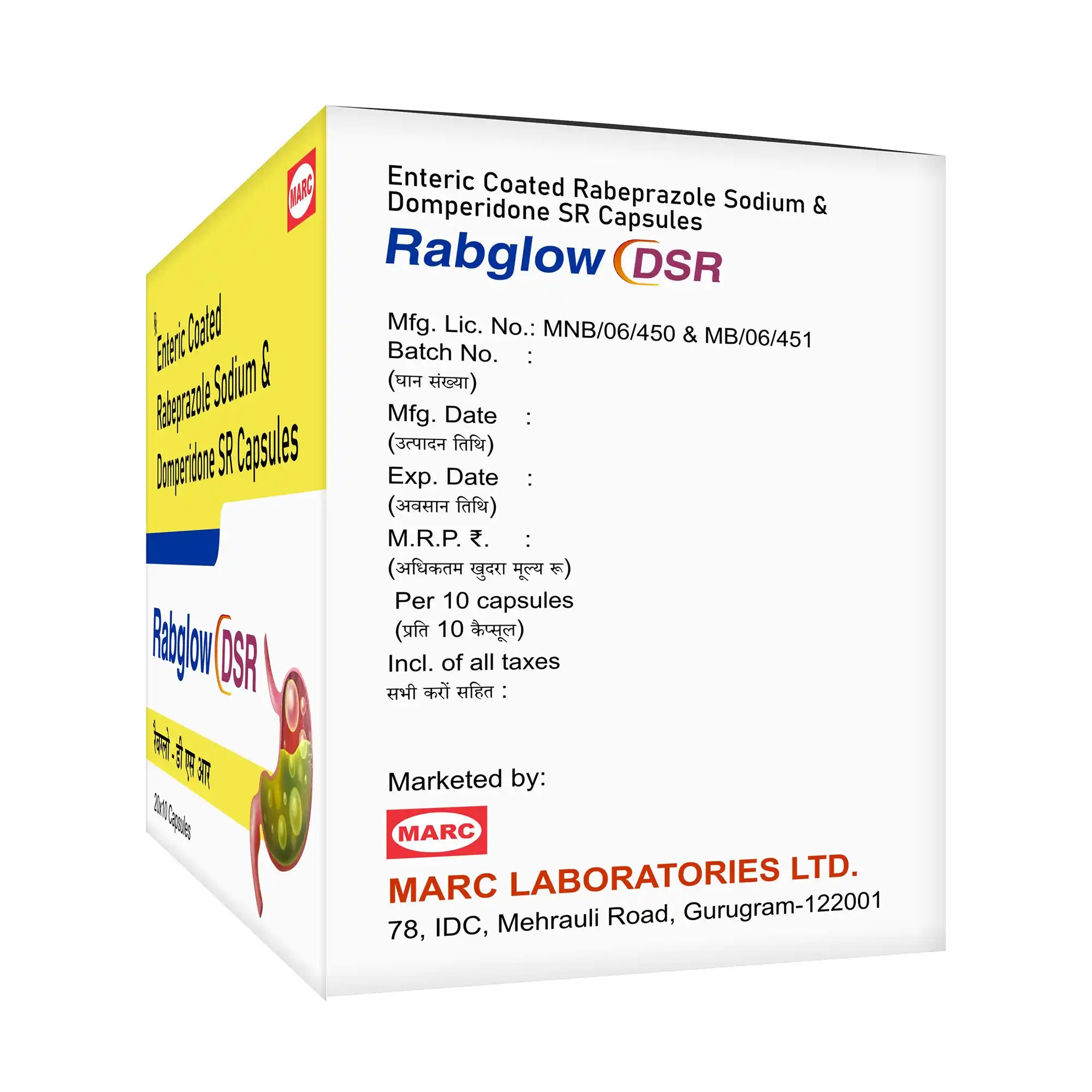 Rabglow DSR Rabeprazole & Domperidone Capsule – Acidity, Bloating & GERD Relief