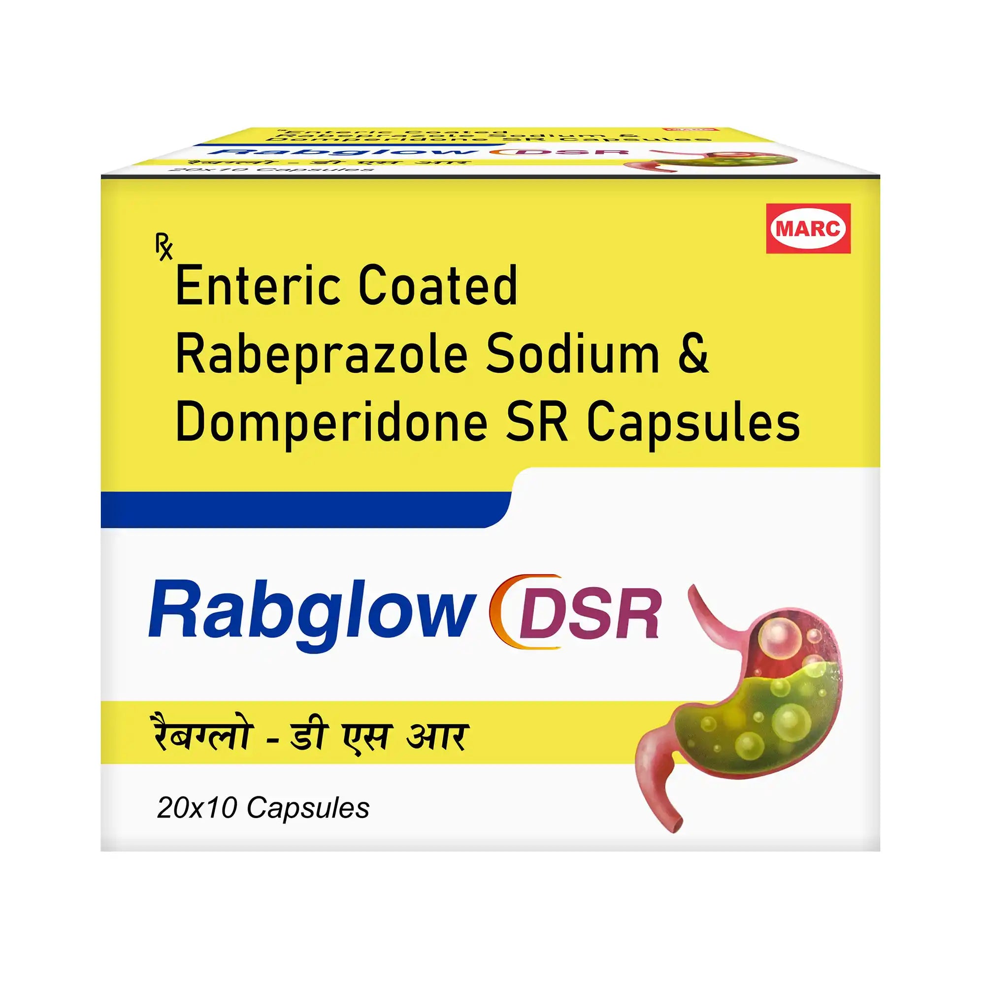 Rabglow DSR Rabeprazole & Domperidone Capsule – Acidity, Bloating & GERD Relief