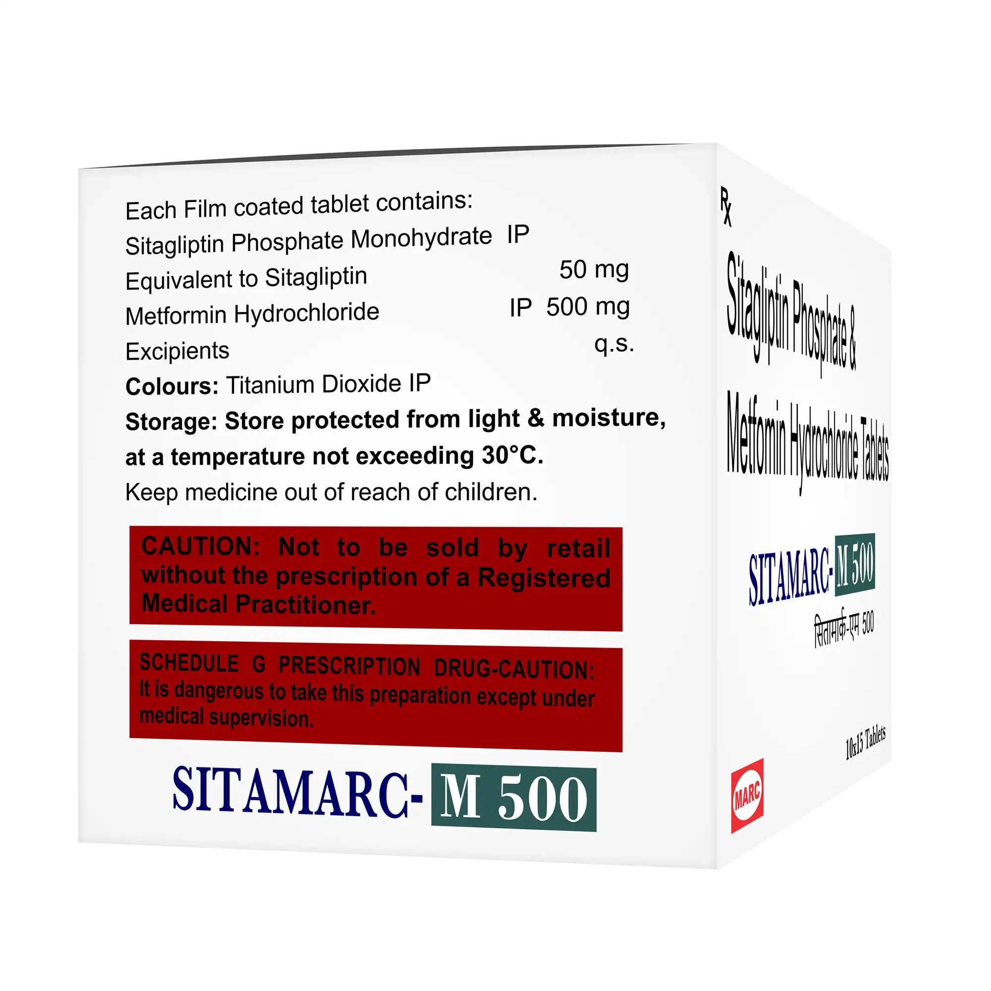 Sitamarc M 500 Sitagliptin & Metformin Tablet – Type 2 Diabetes & Blood Sugar Control