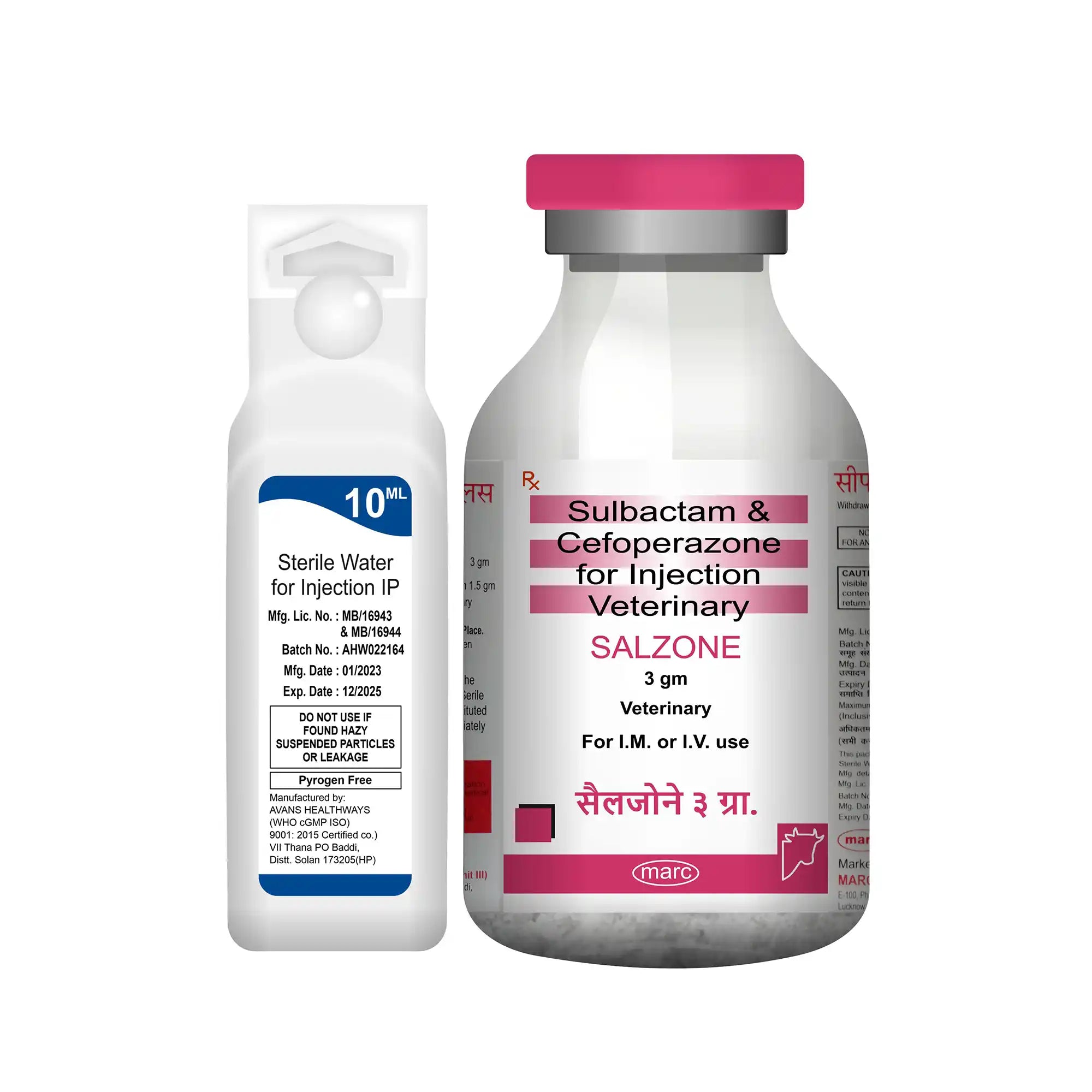 Salzone Cefoperazone & Sulbactam 3gm Veterinary Injection – Broad-Spectrum Antibiotic for Livestock