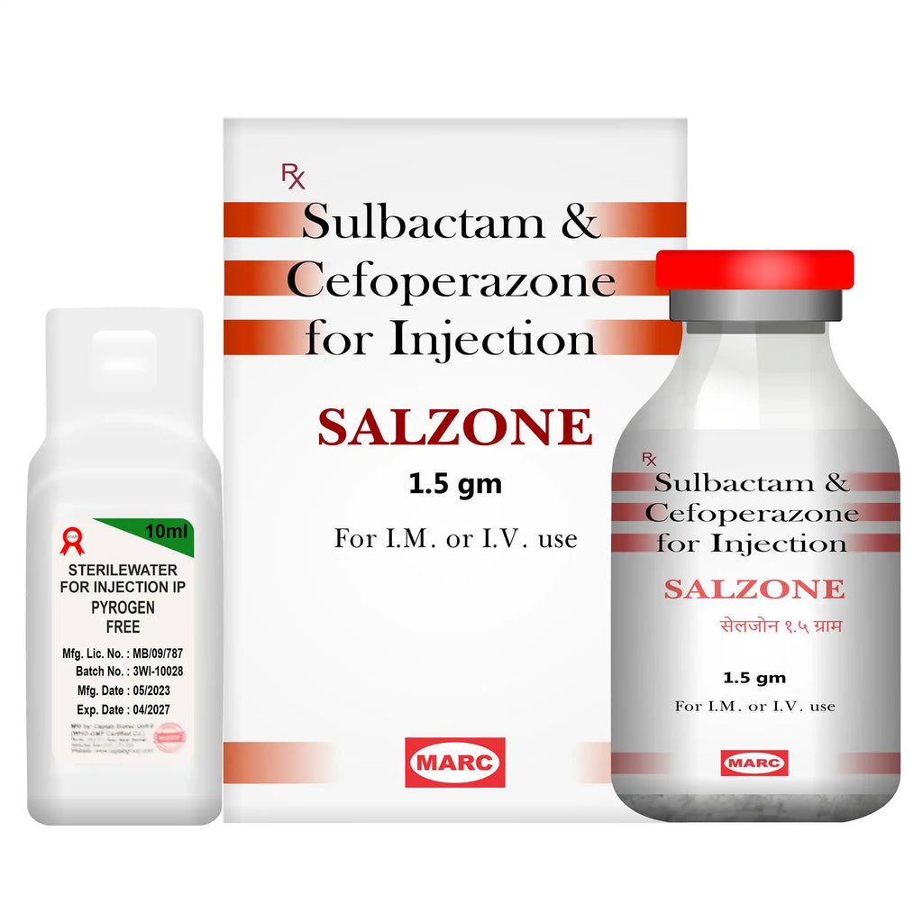 Salzone Injection 1.5gm – Cefoperazone & Sulbactam for Severe Bacterial Infections
