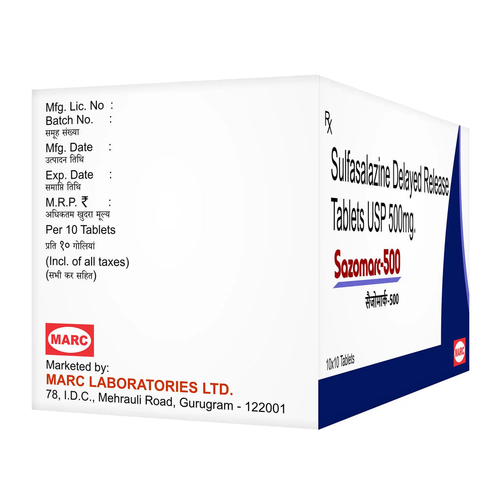 Sazomarc-500 Sulfasalazine Tablet – Inflammatory Bowel Disease & Ulcerative Colitis Treatment