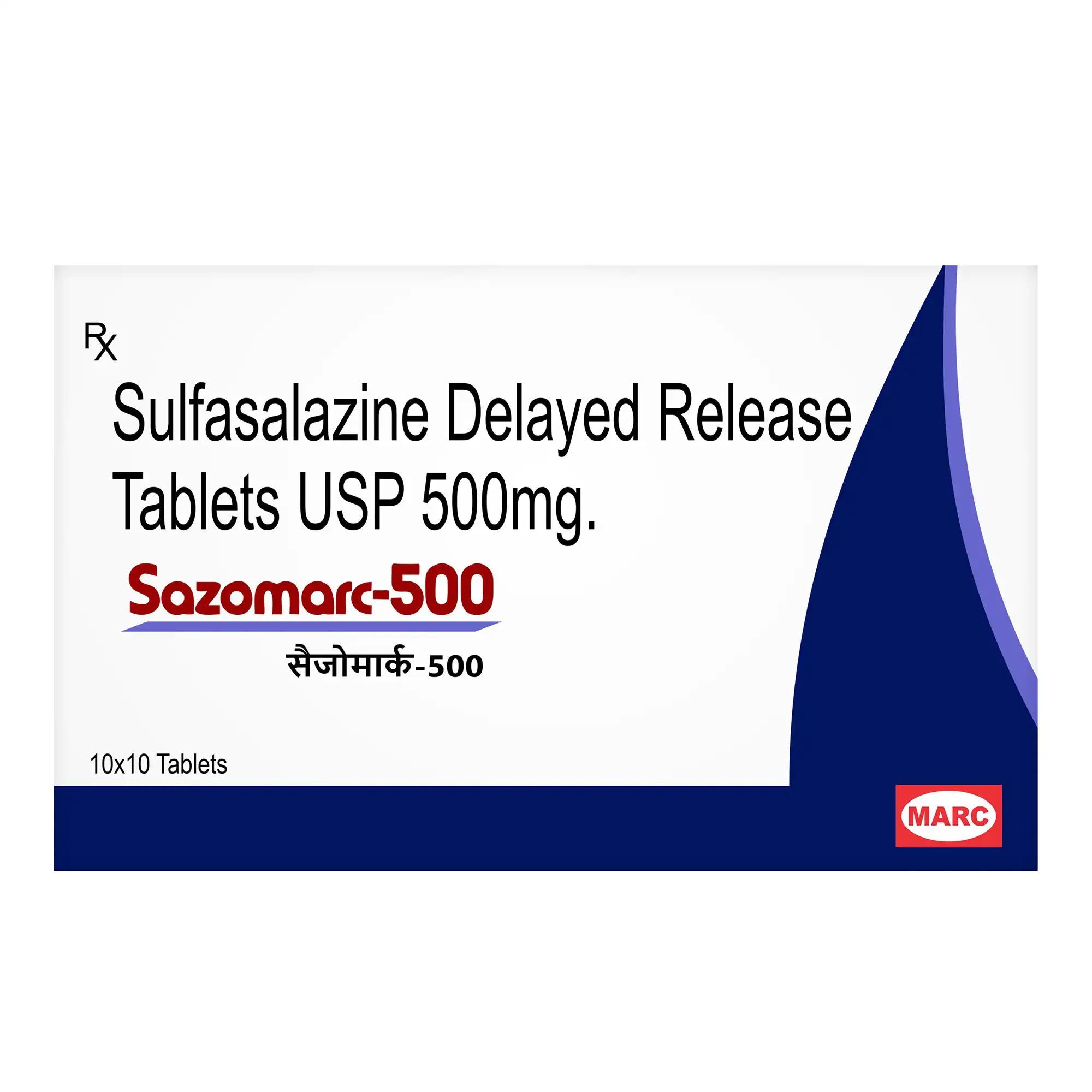 Sazomarc-500 Sulfasalazine Tablet – Inflammatory Bowel Disease & Ulcerative Colitis Treatment