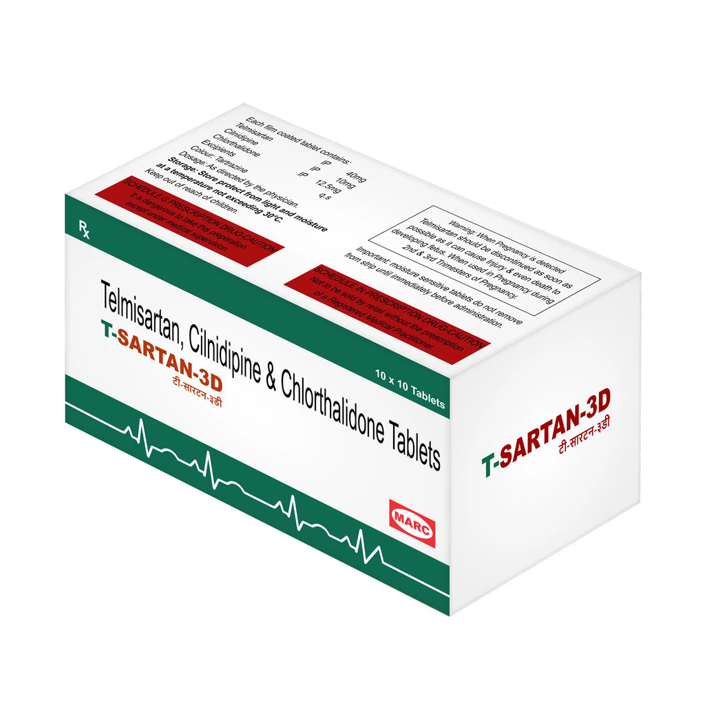 T-Sartan D Telmisartan & Hydrochlorothiazide Tablet – High Blood Pressure & Fluid Management