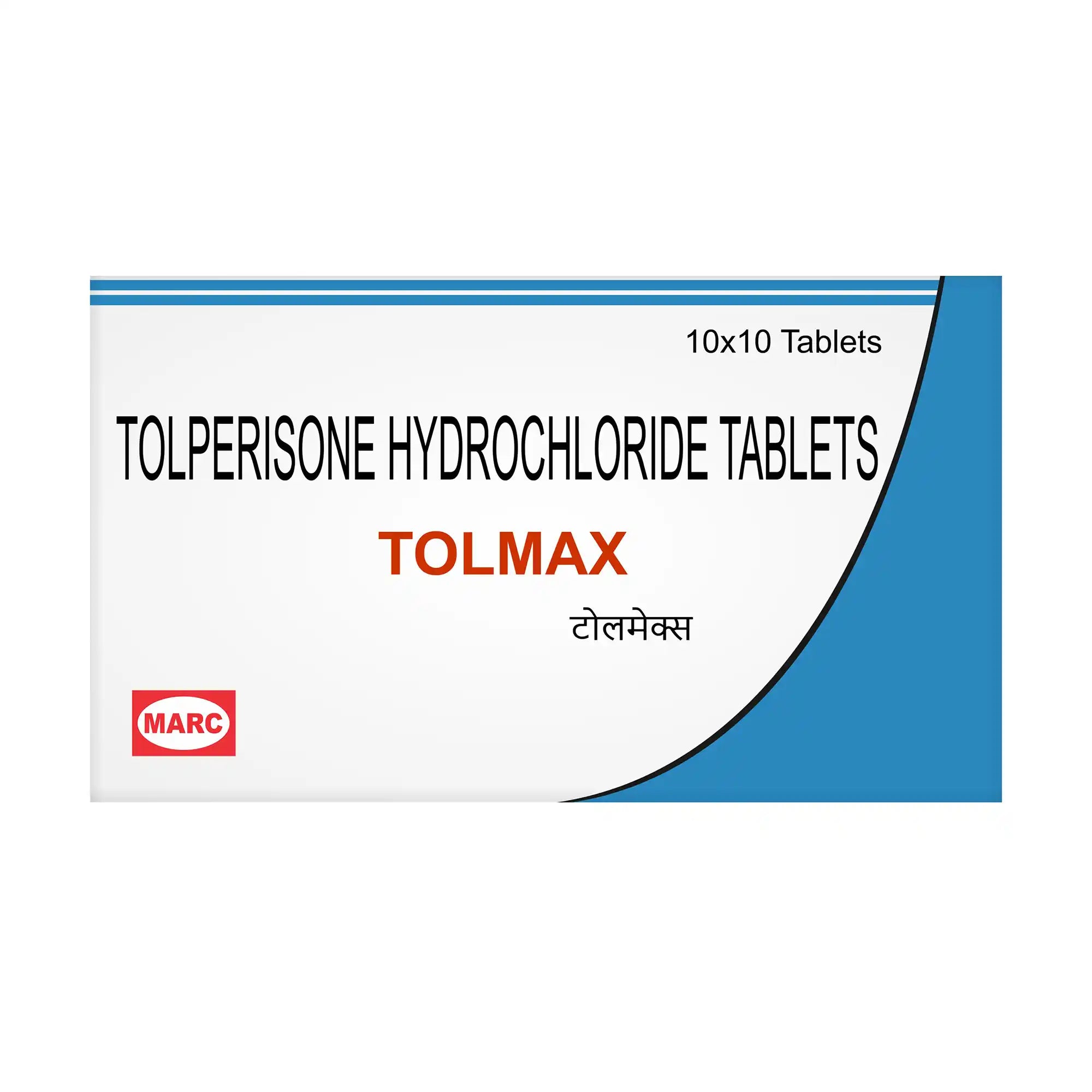 Tolmax Tolperisone Tablet – Muscle Spasm, Spasticity & Neurological Pain Relief