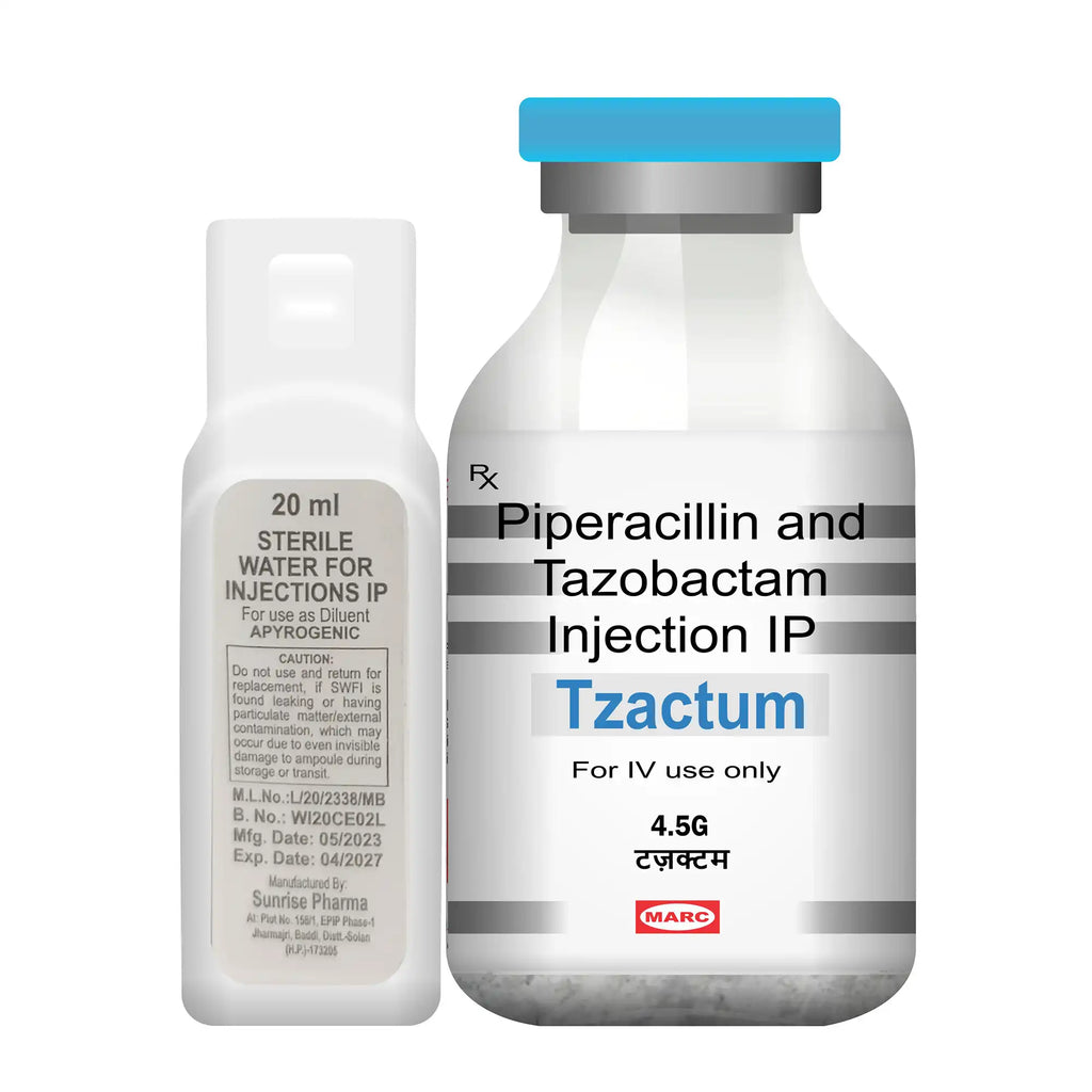 Tzactum Piperacillin & Tazobactam Injection – Broad-Spectrum IV Antibiotic for Severe Infections