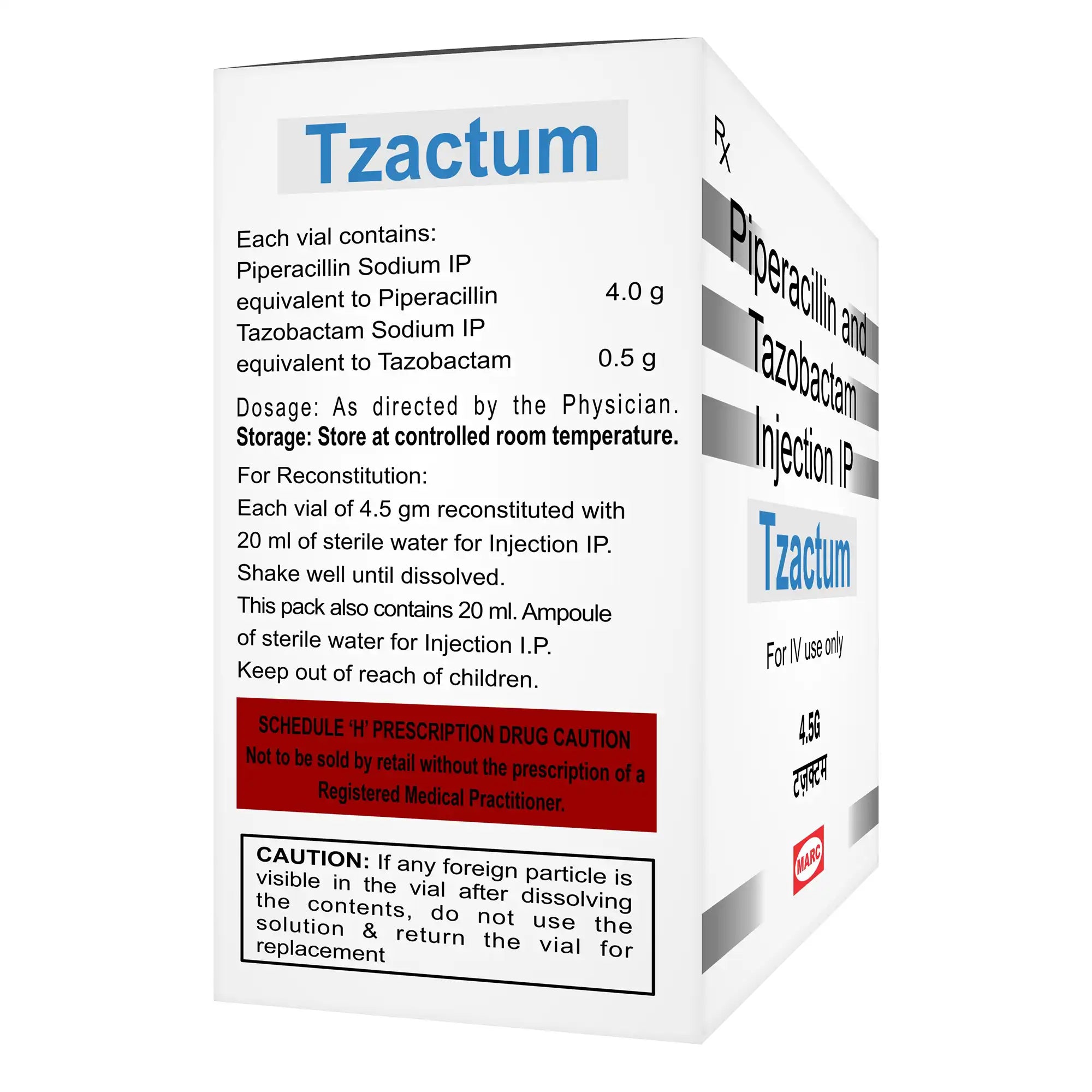 Tzactum Piperacillin & Tazobactam Injection – Broad-Spectrum IV Antibiotic for Severe Infections