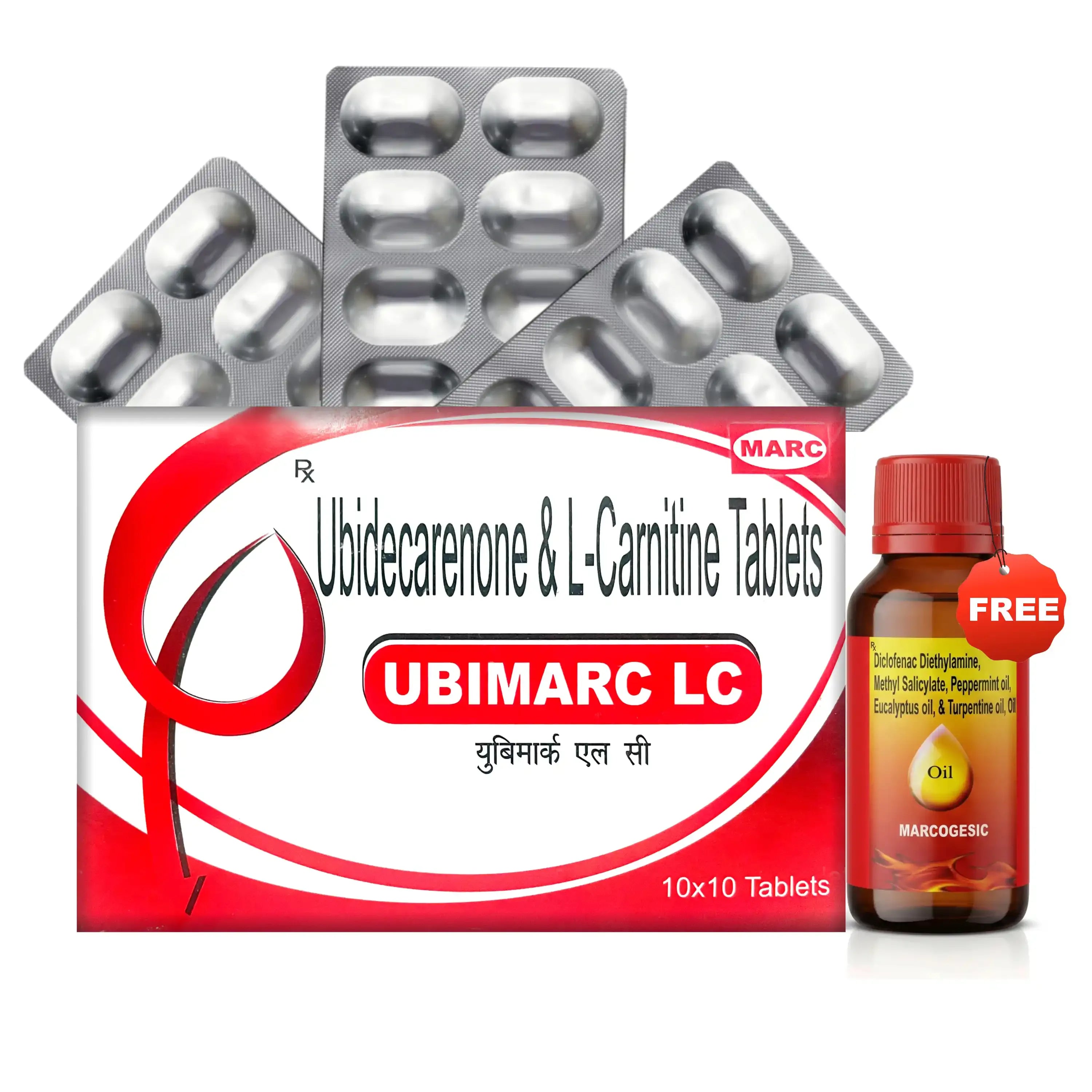 Ubimarc LC CoQ10, L-Carnitine & Lycopene Tablet – Cellular Energy, Heart Protection & Antioxidant Care