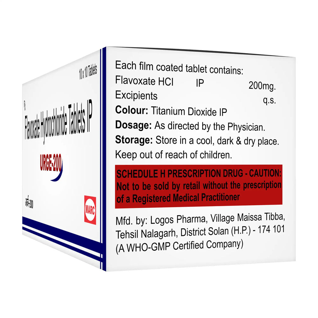 Urge 200 Tablet – Flavoxate 200mg for Overactive Bladder & Urinary Relief