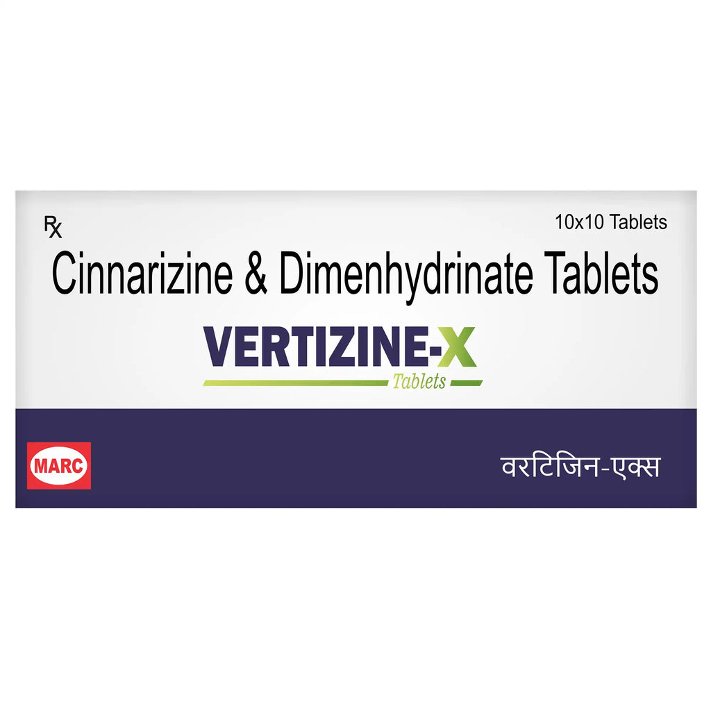 Vertizine-X Cinnarizine Tablet – Vertigo, Motion Sickness & Dizziness Relief