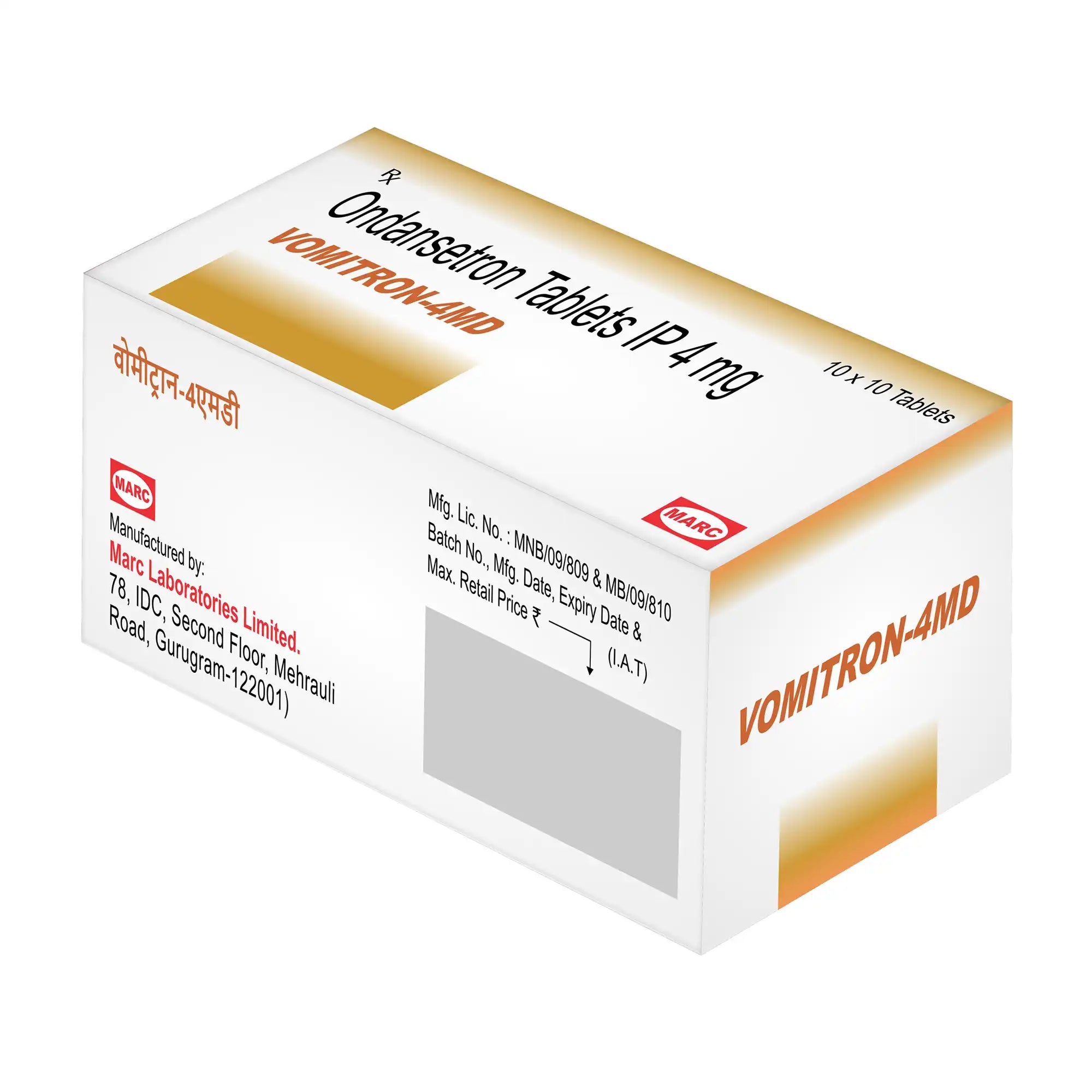 Vomitron-4 Ondansetron 4mg Tablet – Nausea & Vomiting Relief for Mild to Moderate Conditions