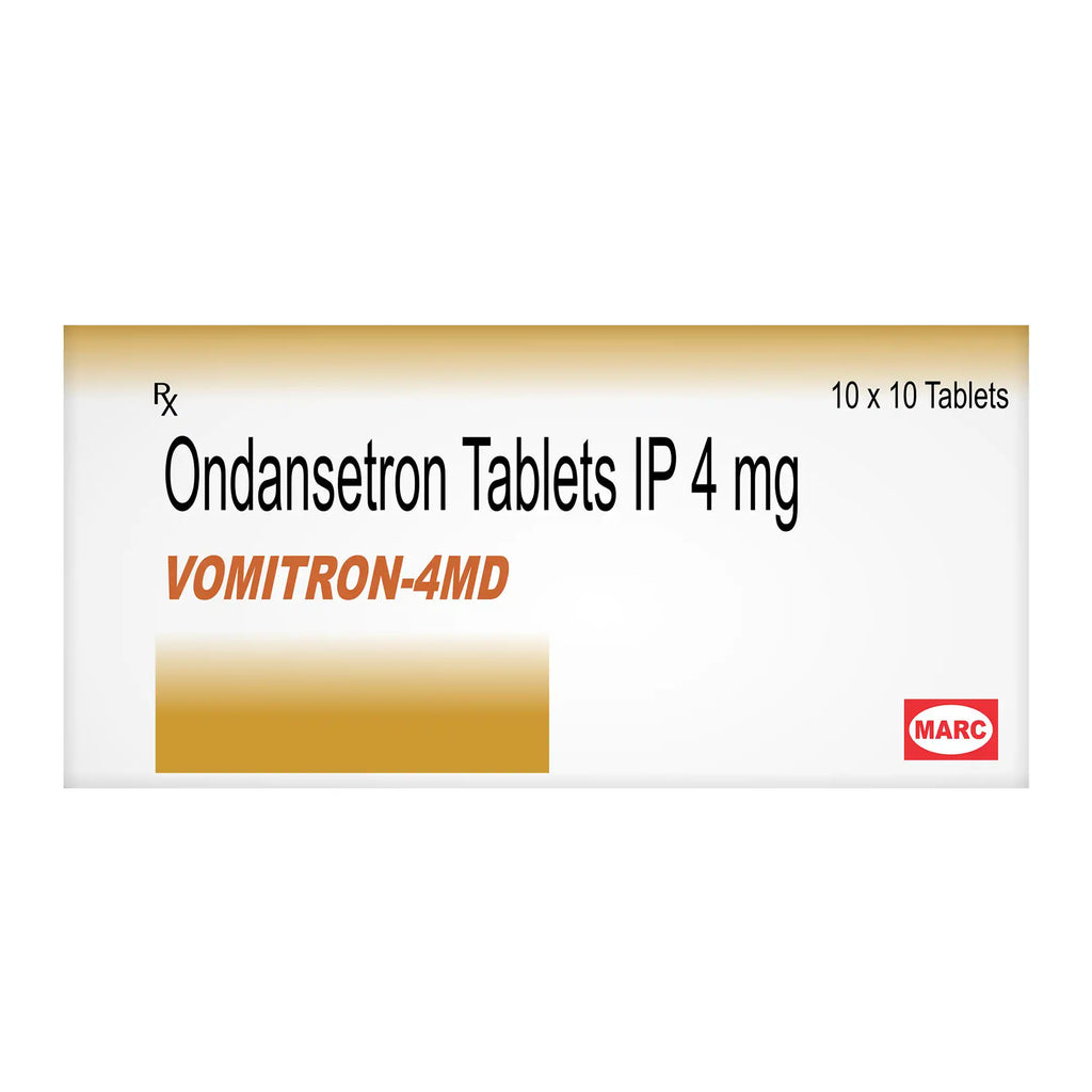 Vomitron-4 Ondansetron 4mg Tablet – Nausea & Vomiting Relief for Mild to Moderate Conditions