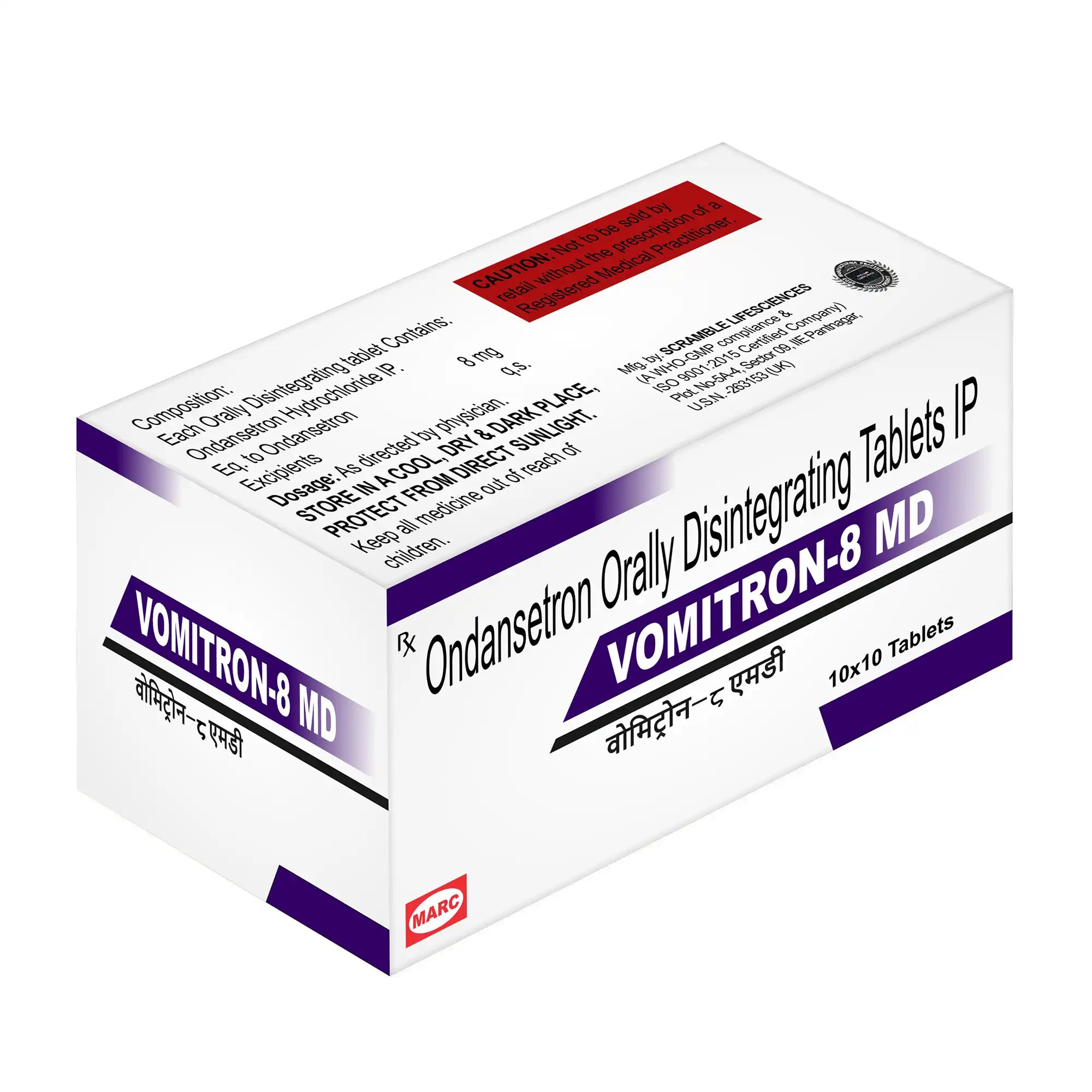 Vomitron-8 Ondansetron 8mg Tablet – Strong Nausea & Vomiting Relief for Chemo & Surgery