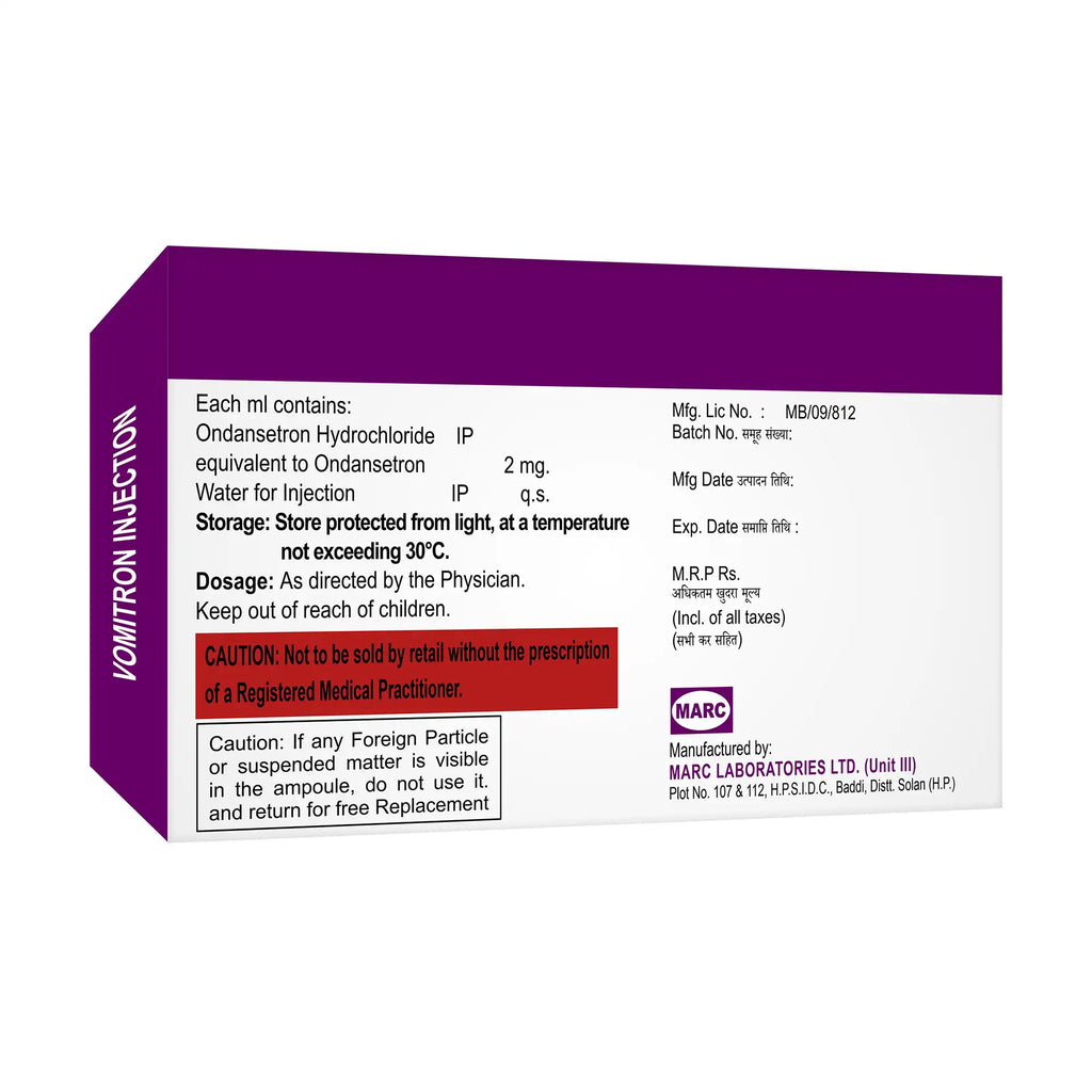 Vomitron Ondansetron Injection – Nausea & Vomiting Relief for Surgery & Chemotherapy