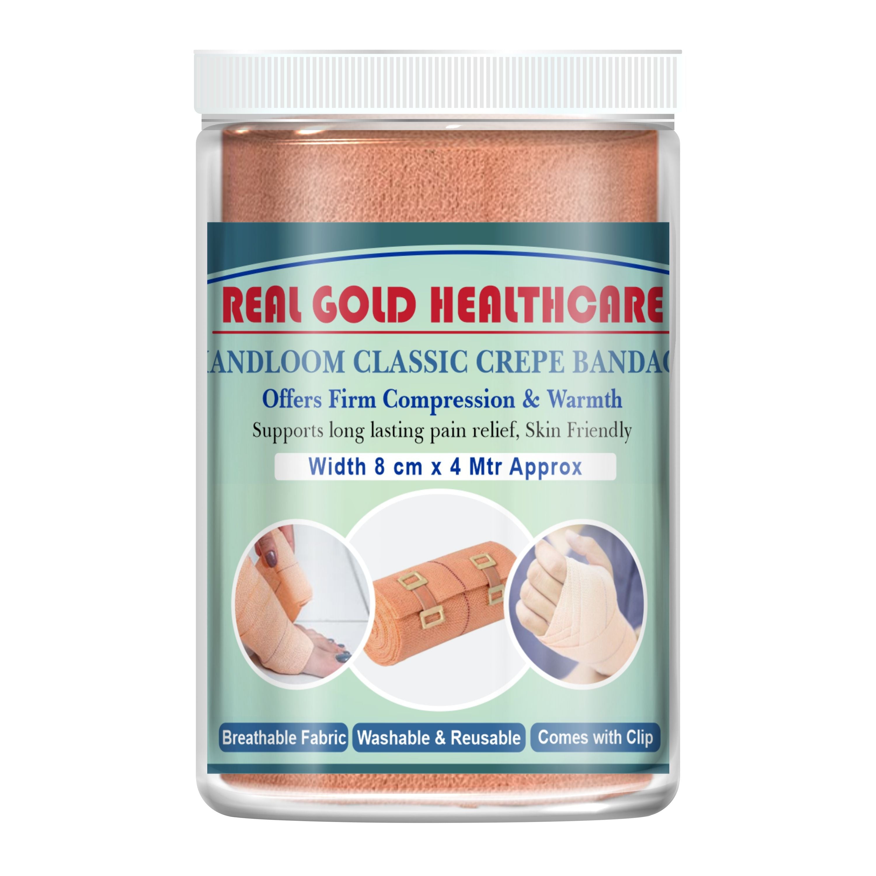 Free Crepe Bandage(8Cm 4Mtr) Approx