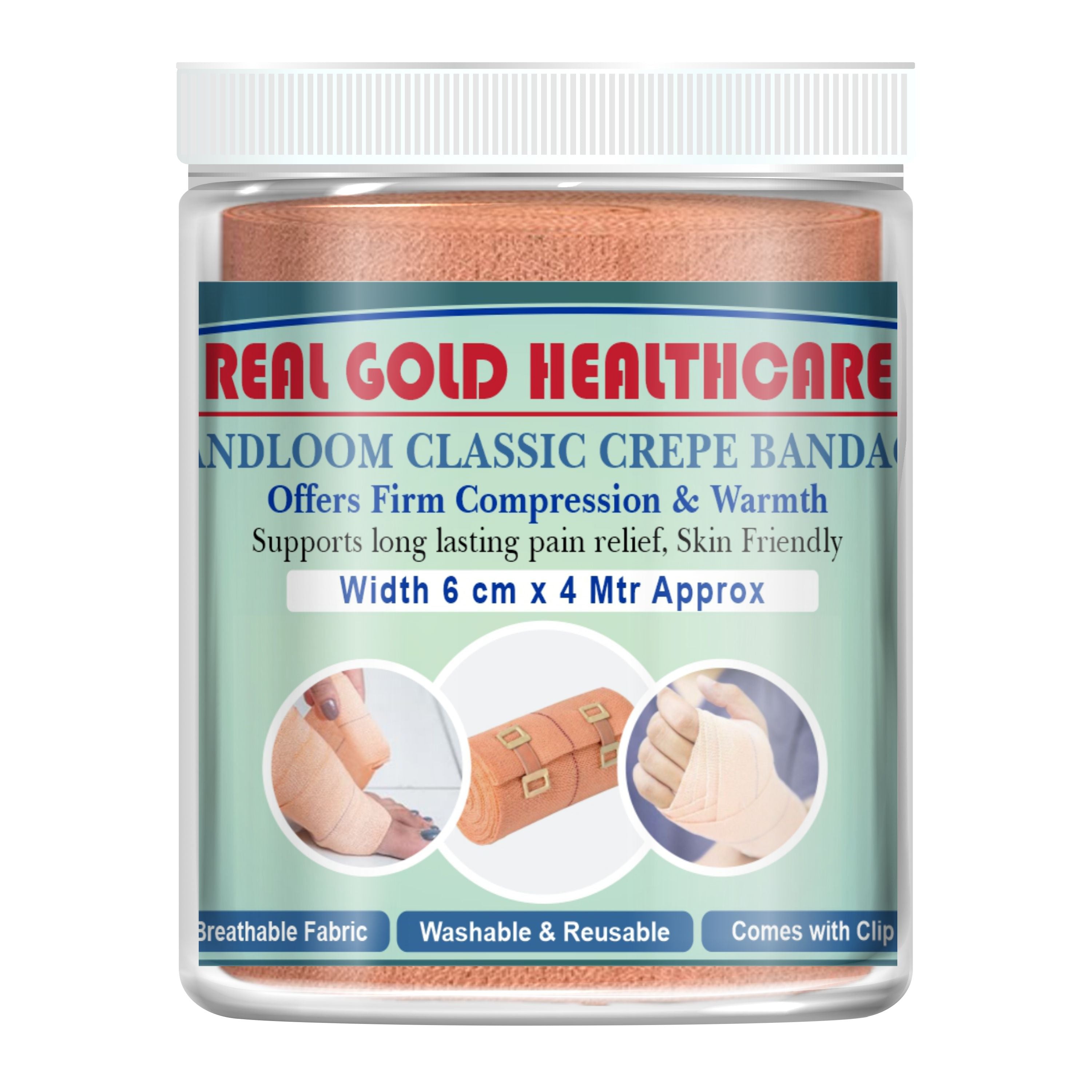 Free Crepe Bandage(6Cm 4Mtr) Approx