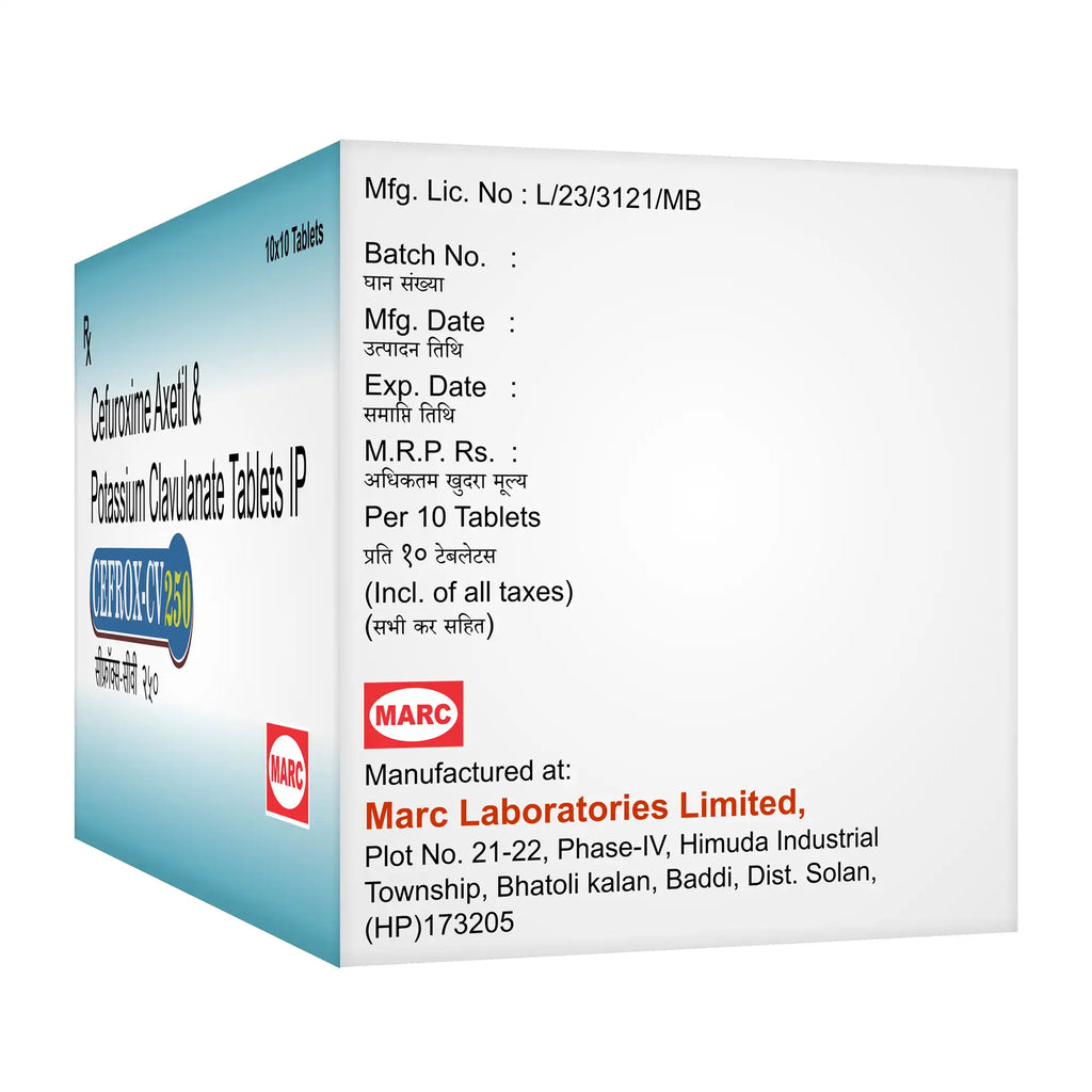 Cefrox CV 250 Cefuroxime & Clavulanate Tablet – Resistant Bacterial Infection Treatment
