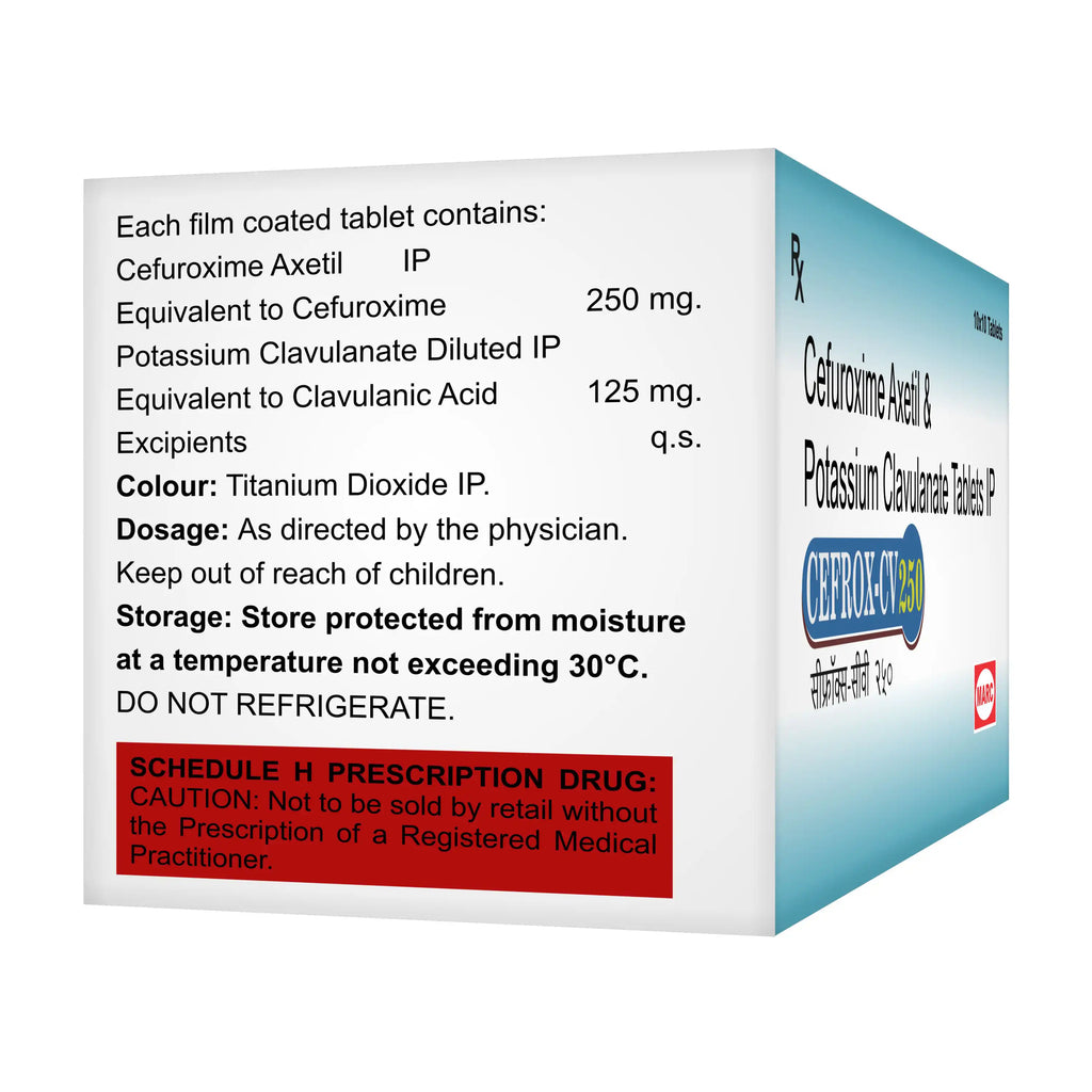 Cefrox CV 250 Cefuroxime & Clavulanate Tablet – Resistant Bacterial Infection Treatment
