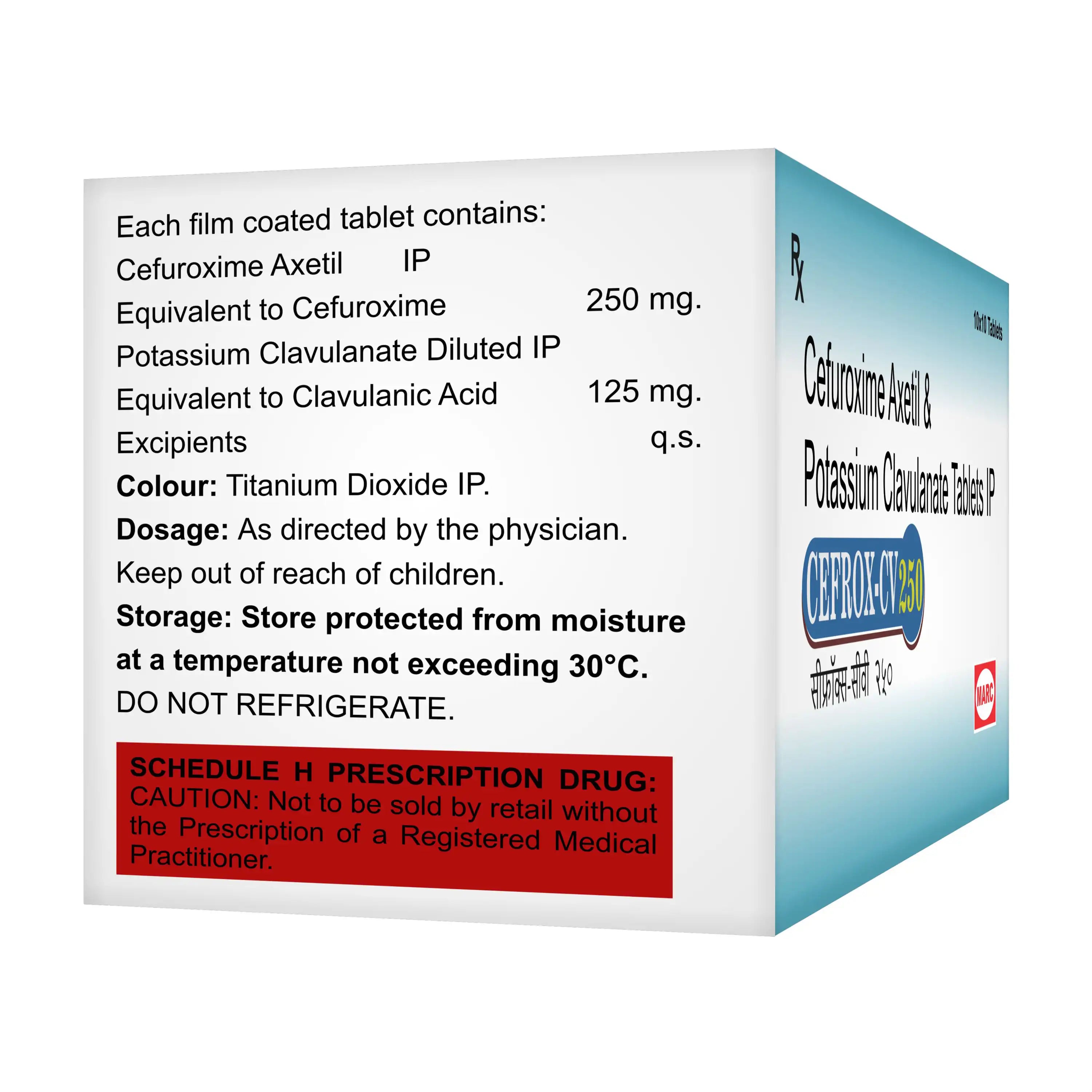 Cefrox CV 250 Cefuroxime & Clavulanate Tablet – Resistant Bacterial Infection Treatment