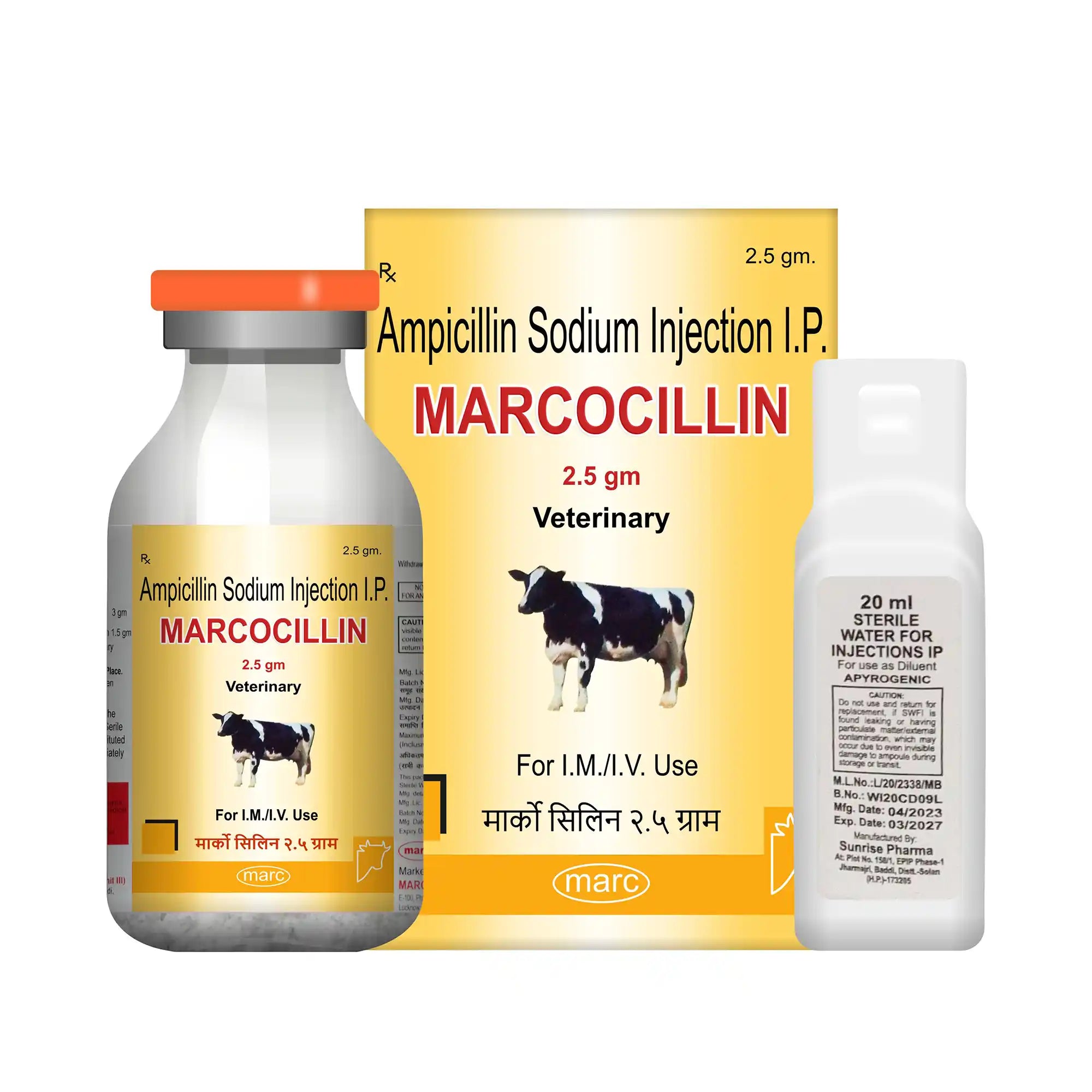 Marcocillin Veterinary Antibiotic Injection – Broad-Spectrum Bacterial Infection Treatment for Livestock